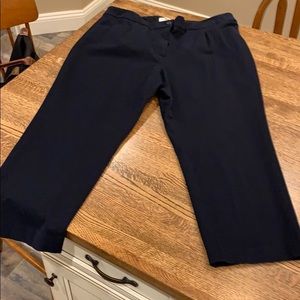 TALBOTS navy blue cropped pants